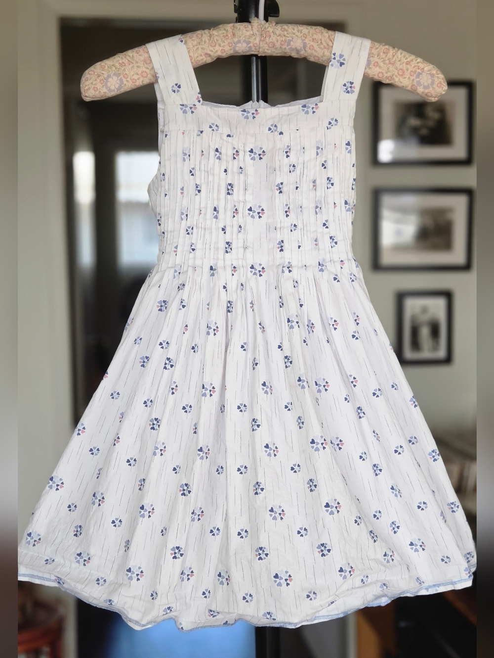 Fleurisse Girls White Floral Cotton Sundress